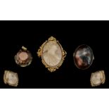 Antique Period Small Collection of Stone Set 9ct Gold Jewellery.