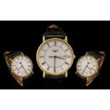 Longines Gentleman's 18ct Gold Automatic Wrist Watch with date display swing seconds feature and