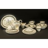 Grindley Royal Cauldon 'Passover' Tea Service, comprising 8 teacups, 6 saucers, 6 side plates,