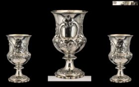 Victorian Superb Quality Sterling Silver Goblet of large proportions,