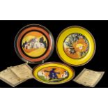 Wedgwood Limited Edition Collector's Plates 'Distinctly Different: Clarice Cliff's Applique,