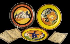 Wedgwood Limited Edition Collector's Plates 'Distinctly Different: Clarice Cliff's Applique,