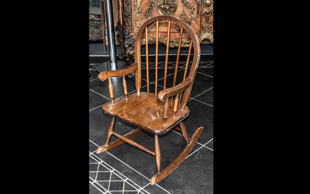 Child's Wooden Rocking Chair.