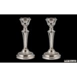 Elizabeth II Pair of Silver Candlesticks