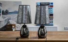 Pair of Modern Table Lamps with shades.