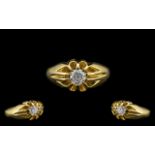 18ct Gold Gypsy Set Single Stone Diamond