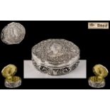 Rare French 19th Century Napoleonic Silver Snuff/ Trinket Box of stunning quality,