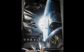 Gravity First Edition Quad Poster Full Cast &amp; Crew Signed This item is very special indeed,