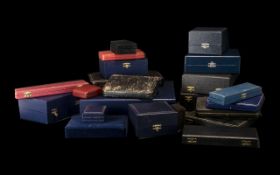 Collection of Jewellery Boxes & Display Boxes, various sizes, some vintage, for jewellery, spoons,