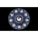 Wedgwood Three Colour Christmas Decade Plate tenth anniversary edition detailed with white,