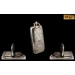 Edwardian Period Good Quality Silver Vesta and Sovereign Holder Combination Case.
