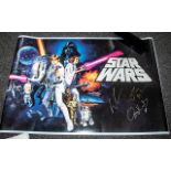 Star Wars Promo Maxi Poster Signed By George Lucas &amp; Producers This item is very rare &amp;