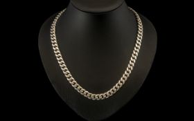 A Modern 20 inch Silver Curb Necklace weight 86 g.