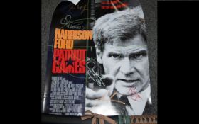 Harrison Ford &amp; Cast Signed Patriot Games A3 Studio Promo This item is very special indeed,