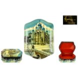 Russian Superb Quality Hand Painted Signed and Titled Papier Mache Lacquered Hinged Lidded Box,