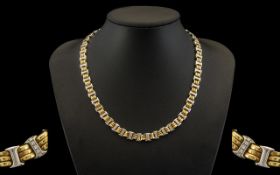 Bueche Girod Attractive and Stunning 9ct Two Tone Gold Necklace of good quality,