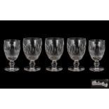Waterford - Superb Collection of Assorted Cut Crystal Glasses ( 5 ) In Total.