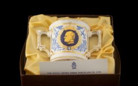 Royal Crown Derby Loving Cup to celebrate the 60th birthday of The Duke of Edinburgh 10th June 1981