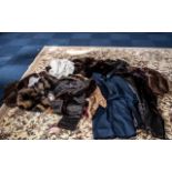 Large Collection of Furs including Mink, Musquash, Coney, short jackets, capes, stoles, etc.