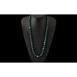 Malachite String of Graduated Beads,