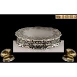 Victorian Period Beautiful and Stunning Silver Snuff Box From the Renowned English Silversmith -