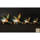 Set of Four Beswick Flying Mallards, two with damage 2 x No.596/0, 1 x 596/2 and one 596/3.