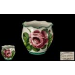 Wemyss Cabbage Rose Design - Small Pot, with Frilled Edge / Border,
