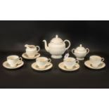 Wedgwood 'Jubilee' Tea Service comprising Tea Pot, Milk Jug, Lidded Sugar Bowl,