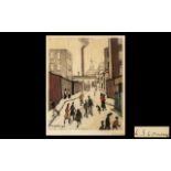 LAURENCE STEPHEN LOWRY RA (1887-1976) Artist Signed Limited Edition Colour Lithograph Print 'A