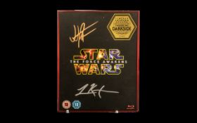 Star Wars The Force Awakens Signed Bluray DVD Cover J J Abrams Lawrence Kasdan This is something