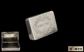 Victorian Period Trick Opening - Sterling Silver Vesta Case.