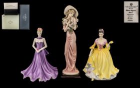 Collection of Three Porcelain Figures comprising Royal Doulton Pretty Ladies 'Welsh Beauty' in