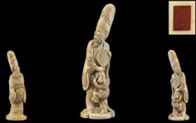 Tokyo School Superb Carved Ivory Figure.