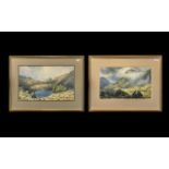 A Fine Pair of Watercolour Drawings by J. Ingham Riley, of the Lake District. Entitled Above -