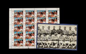 Blackpool Football Club Interest: Full Sheet of 20 x £2 Stamps (FA 1000/H) Easdale, Sporting Greats,