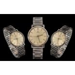 Omega - Swiss Made Gentleman's Stainless Steel Automatic Wrist Watch with Attached Stainless Steel