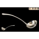 Elkington & Co Superb Quality Large Ratail Sterling Silver Ladle of Solid Proportions.