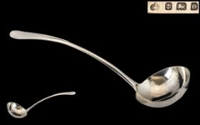 Elkington & Co Superb Quality Large Ratail Sterling Silver Ladle of Solid Proportions.