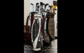 Golf Interest - Four Sets of Golf Clubs with Bags, including clubs by Slazenger, Taylor Made,