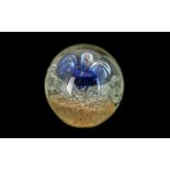 Large & Impressive Decorative Paperweight 6'' tall x 6'' wide, heavy glass with 'bubble' interior