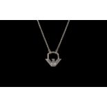 Emporia Armani Designer Pendant & Chain, pendant set with crystals, marked 925. Please see images.