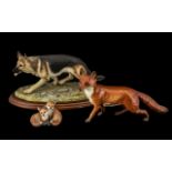 Beautiful Beswick England Fox Figurine - 9" length x 5.5 Height.