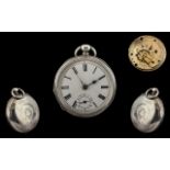Grangin Watch Company - New York Silver Cased Open Faced Key-Wind Pocket Watch.