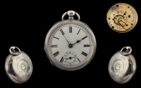 Grangin Watch Company - New York Silver Cased Open Faced Key-Wind Pocket Watch.