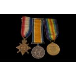 World War I Trio of Military Medals Awarded to 10828 - PTE W. Bryan, Ches.R.