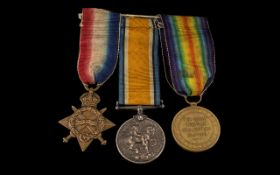 World War I Trio of Military Medals Awarded to 10828 - PTE W. Bryan, Ches.R.