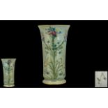 James Macintyre/ William Moorcroft Signed Tall Tubelined Vase decorated with roses,