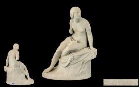 19thC Copeland Parian Figure ' SABRINA ' After the model by William Calder Marshall,