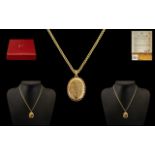 Clogau 9ct Welsh Gold Attractive Pendant Locket with Attached 9ct Gold Chain, both fully