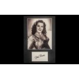 Movie Interest - Photograph of Jane Russell with Autograph.